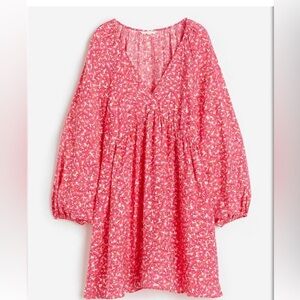 H&M Pink Floral Pattern Dress
